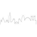 Muursticker Londen Skyline Outline