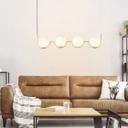 Pendelleuchte Ian, gold, 120 x 107 cm, Glas Lampe