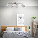 Spotrohr Tim, braun, 23 x 73 cm, Glas Lampe