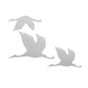 Alu-Dibond zilver effect - Kraanvogels