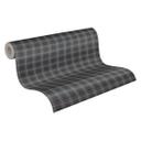 ternet non-woven tapet i retrolook brungrå - moderne ternet tapet - tapet med vintagemønster