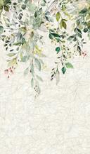 Blomstret tapet blomster, blade blomstret Ikke-vævet tapet natur mat i beige 2,70 x 1,59 m