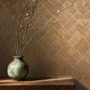 Papel pintado no tejido de cuadros dorados, rombos gráficos geométricos