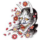Mural de ventana Miami Ink Máscara Hannya