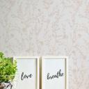 Papel pintado no tejido Ramas en flor gris blanco - papel pintado floral - papel pintado motivo floral