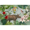 Livingwalls papier peint photo ARTist Jungle Rhino avec jungle et hippopotame 