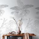 jungle tapet sort hvid - non-woven tapet botanisk Livingwalls - mat og glat