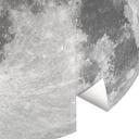 Fotomural de luna llena en blanco y negro - redondo - Papel pintado autoadhesivo/no tejido