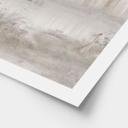 Poster Bos bij het meer in mist in beige - Ms Tiff