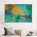 Canvasbillede Abstrakt - Turkis nordlys - Schmucker