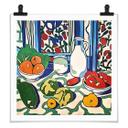 Plakat Frugt og grøntsager på køkkenbordet - Inspireret af Matisse - Zamart