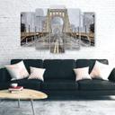 Lærredstryk 5 dele, Brooklyn Bridge i New York