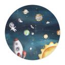 Póster Aventuras espaciales con astronautas - Oliver Robins - Redondo