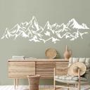 Wallsticker med panorama over klippefyldte bjerge 