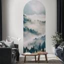 Wallsticker rundbuevægpanel Mystisk tåge i skoven - SpaceFrog Designs - smal