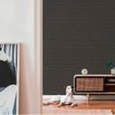 sort guld grafisk mønster tapet - linieret grafisk mønster tapet - non-woven tapet