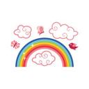 Sticker mural - Arc-en-ciel pour filles