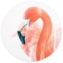 Fototapet - Rundt Goed Blauw - Pink Flamingo - vliesetapet/selvklæbende non-woven tapet