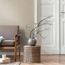 Enkelt tapet hørlook lysegrå beige - Ikke-vævet tapet almindelig struktureret mat
