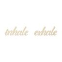 Decoración de madera 3D letras inhalar exhalar - Álamo