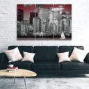 3 stykke lærredstryk, New York Skyline skyskrabere