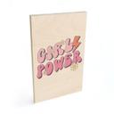 Billede af træ Girl Power retro bogstaver lilla