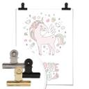 Póster Kvilis - Love you - Unicornio enamorado de la felicidad