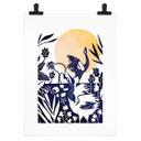 Póster Goed Blauw - Linograbado Grulla