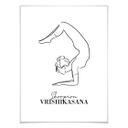 Plakat - Yoga Skorpion - Line Art