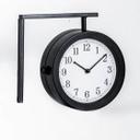 Bahnhofsuhr im Vintage Style aus Metall, schwarz | 28x25,3 cm