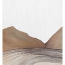 Line Art Mountains and Desert | Minimalistisk Fototapet - Alma
