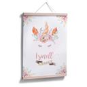 Póster Kvilis - I smell Rainbow - Unicornio con flores y pestañas