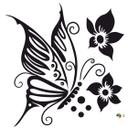 Sticker mural - Vrille de fleurs 9 (bicolore)