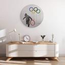 Tableau sur verre rond Banksy - Les jeux olympiques