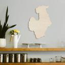Decoración en madera de álamo - Mapa Estados Bálticos