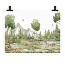 Póster para la guardería Oliver Robins - Simpáticos animales en el bosque