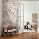 COSMOPOLITAN blomstrer grene pink beige - vintage Ikke-vævet tapet romantisk