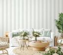Stribet tapet, non-woven Shades Iconic hvid grøn