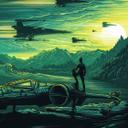 Vlies Fototapete - Star Wars X-Wing Assault Takodana - 200 x 280 cm