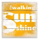 Cuadro de madera Walking on Sunshine - 40x41,5 cm
