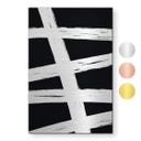 Geborsteld Alu-Dibond met goud-, zilver- & kopereffect - Grafische penseelstreken - Treechild
