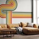 Wallsticker retro halvcirkel | regnbuefarver