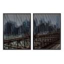 Poster Massimo - New York City (2-teilig) inkl. Bilderrahmen - 50x60 cm
