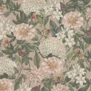 blomstertapet med sommerfugle lyserød grøn - non-woven tapet med lyse blomster