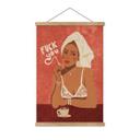 Póster de tela Fuck you - Café con cigarrillo | Feminismo - Oltmanns