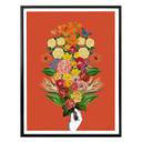 Póster Frida Floral Studio - Botánico Rojo