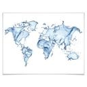 Plakat - Verdenskort - Splashing