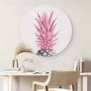 Vægcirkel 1X Studio - Pink Pineapple – print på aluminium (Alu-Dibond)