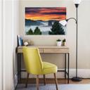 Zelfklevende Poster - Foggy Mountains