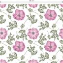 Tapet med mønster - akvarelblomster 05 - pink